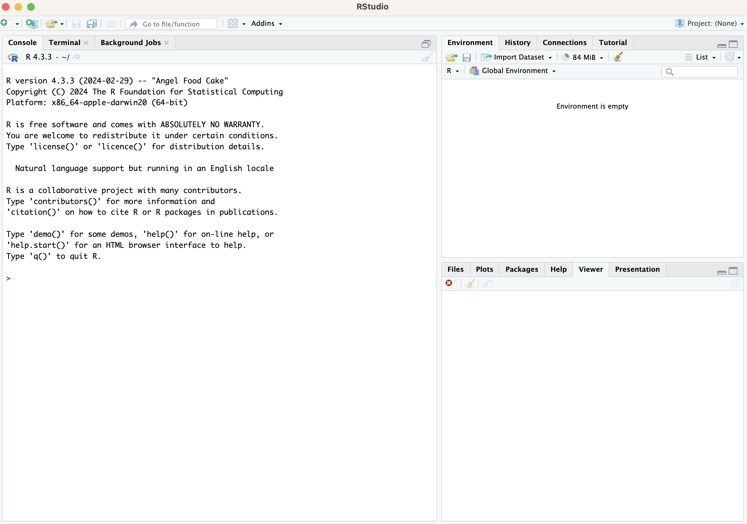 R Studio’s Interface.